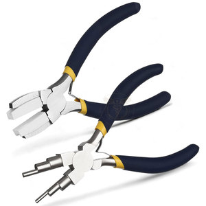 Juego de 2 Herramientas para Hacer Joyas, Alicates para Hacer Bases de Colgantes 6 en 1, Azul y Amarillo - Product Image 1