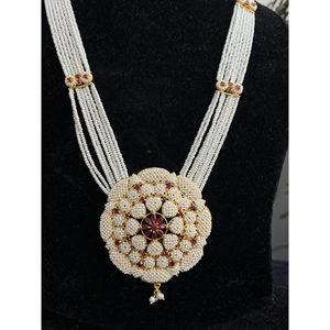 Ensemble de bijoux Rani Haar en alliage de cuivre rouge doré pour femmes, bijoux de mariage indiens ethniques, export. - Product Image 3