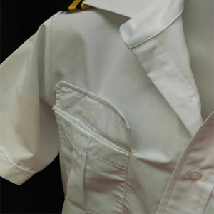 Camisas de Trabajo Personalizadas para Guardias de Seguridad, de Manga Corta, Blancas, de Poliéster y Algodón para Hombre - Product Image 4