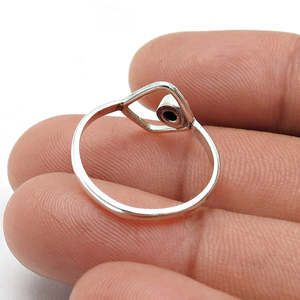 Anillo de perlas de corte redondo con diseño étnico para mujer, joyería bohemia de estilo hueco de alta calidad hecha de plata de ley 925 maciza - Product Image 2