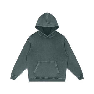 Sweat-shirts décontractés pour hommes en coton mélangé, personnalisables, effet délavé à l'acide, unis et décontractés - Product Image 1