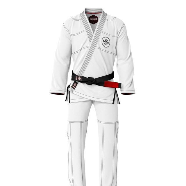 Premium BJJ Gi Custom Logo 100% Cotton Pearl Weave 380gsm Lightweight Brazilian Jiu Jitsu Kimono Competition Uniform IBJJF Style