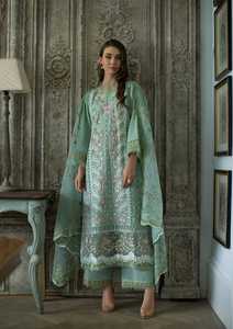 Traje Tradicional Verde Menta Bordado Hasta el Tobillo para Mujer, Estilo India Pakistán, Ropa Casual de Invierno 2026 - Product Image 5