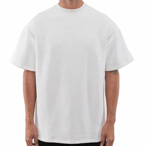 卸売 ユニセックス ヘビーコットン オーバーサイズ Tシャツ メンズ カジュアル ニット メンズ 無地 ヴィンテージ Tシャツ 卸売 サマー ストリートウェア - Product Image 3