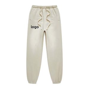 Pantalon de survêtement homme surdimensionné et ample, coupe large, personnalisé, délavé à l'acide, 380 g/m², uni - Product Image 6