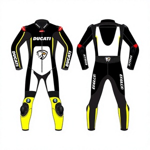 Traje de Motociclismo Personalizado para Hombre, de Cuero Vacuno/Canguro, para Pista, de Una Pieza, con Protección CE, Speed Hump - Product Image 1