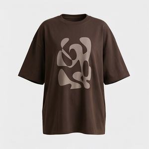 เสื้อยืดคอกลมผ้าแคนวาสพิมพ์ลายทรงปกติสำหรับผู้หญิง ดีไซน์ใหม่ ผสมผสานโพลีเอสเตอร์และคอตตอน ปรับแต่งได้ - Product Image 1