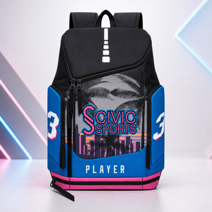 Sac à dos de sport compact promotionnel avec doublure en PVC, imperméable, grande capacité, compartiment de rangement pour le badminton et les chaussures - Product Image 1
