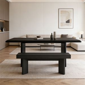 Farmhouse Style Kitchen <b>Table</b> Bench <b>Dining</b> Room Furniture <b>Stool</b> Only - Product Image 3