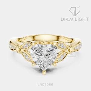 Bague en or blanc 14 carats pour femme avec diamant de laboratoire taille cœur de 1,42 carat, certifié IGI, couleur F+, clarté VS+, bijoux de fiançailles, cadeau pour femme - Product Image 5