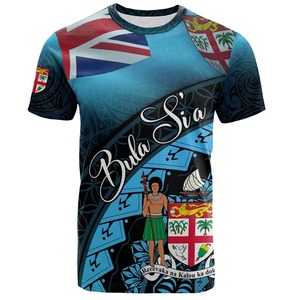 Camiseta de Manga Corta Personalizada para Hombre con Diseño del Día de la Independencia de Fiyi, Impresión por Sublimación, Cuello Redondo, Transpirable, Corte Regular, Diseño Estampado - Product Image 2