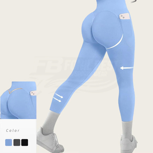 Shorts de Yoga con Logo Personalizado para Mujer, Pantalones Cortos Deportivos para Gimnasio, Ropa Deportiva sin Costuras, Cintura Elástica, Diseño a Cuadros, para Entrenamiento y Running - Product Image 3
