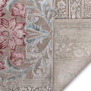 Tapis noué à la main en laine et soie, moderne et écologique, 1 pièce - Product Image 3