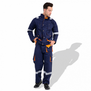 Custom Made Wholesale High Quality Breathable Safety <b>Overall</b> Workwear Uniforms Sets for Men-Polyester Reflective & Water Proof - Product Image 5