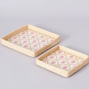 Plateau de service de luxe style Meena en MDF écologique, finition polie, motif bois, fait main, cadeau de mariage pour la maison et la restauration - Product Image 6