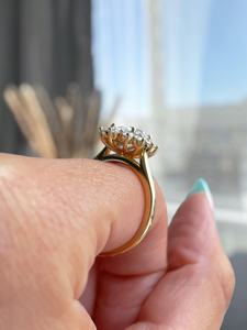 Gorgeous Oval Cut Diamond Floral Ring For Women's Lab Grown 3.00CT With 14K Solid Gold Fine Engagement Surprise Gift For Lovers - Product Image 2