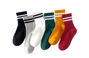 Wholesale High Quality Winter Cotton Striped Crew <b>Socks</b> ODM Bulk Manufacturer - Product Image 6