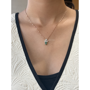 Collier pendentif papillon en diamant de laboratoire de 0,65 ct de qualité supérieure, or 14 carats, certifié IGI, bijoux de luxe en pierres précieuses fines, sur mesure - Product Image 1
