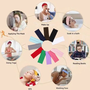 Soft Moisture Wicking Wide Spandex Nylon Breathable <b>Headbands</b> for Sport Yoga Running Anti-Slip <b>Elastic</b> Environmentally Friendly - Product Image 3