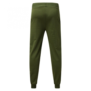 Pantalones Deportivos de Algodón Verde Oliva para Hombre, Cintura con Cordón, Estilo Casual, Largos, Color Sólido, Corte Regular, para Otoño - Product Image 4
