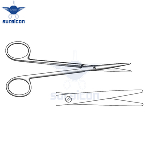 Tijeras de disección Metzenbaum Fino de 14.5 cm (5¾ pulgadas), rectas, puntiagudas, de acero inoxidable, reutilizables, quirúrgicas - Product Image 4