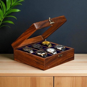 Caja de Exhibición de Relojes de Lujo en Madera de Nogal, Estuche Organizador de Relojes de Madera Premium, Caja de Almacenamiento de Relojes Hecha a Mano en Madera de Palisandro, Caja de Relojes Ejecutiva - Product Image 5