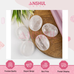 Anshul Impex ผู้จัดจำหน่ายจากอินเดีย หินควอตซ์ธรรมชาติรูปไข่ขนาด 2.5 นิ้ว ขัดเรียบ น้ำหนัก 1 กิโลกรัม สำหรับการบำบัด พลังงาน การทำสมาธิ - Product Image 2