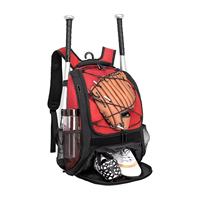 Sac à dos de baseball personnalisé en polyester unisexe pour jeunes, avec compartiments pour battes, sac de sport pour équipement d'équipe par sublimation, antivol, imperméable, avec fermeture éclair en nylon