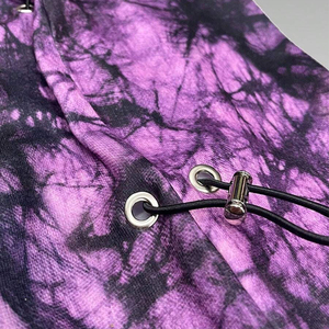 Survêtement unisexe violet tie-dye à capuche, manches longues, pantalon à cordon, streetwear, imprimé camouflage automne, polyester respirant - Product Image 5