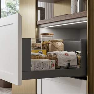 Cajón de Muebles Modernos Aodeli, Extensión Total, Cierre Suave, Vidrio Delgado, Metal para Cajón, Luz LED, Hecho en Vietnam, para Cocina - Product Image 1