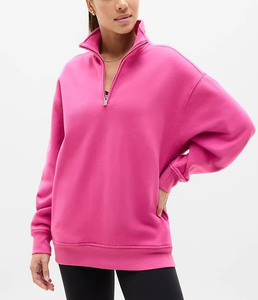 Women's Quick Dry Half Zip Sports <b>Sweatshirt</b> Athletic Running Training <b>Gym</b> Fitness Long Sleeve Pullover Top - Product Image 5