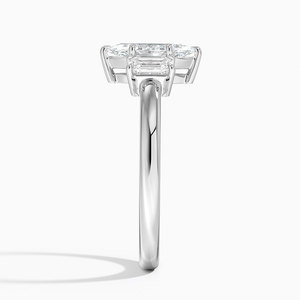 Bague BOJ 067 en argent 925, coupe marquise, trois pierres, halo solitaire, diamant 2 carats, couleur D, VVS1, moissanite certifiée GRA, prix bas - Product Image 3