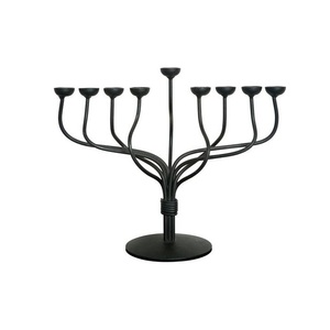 Stylish Iron Lantern <b>Candle</b> Stand Crafted with Metal Details for Bedroom Tables Patio Gatherings Anniversary Events and <b>Dinners</b> - Product Image 3
