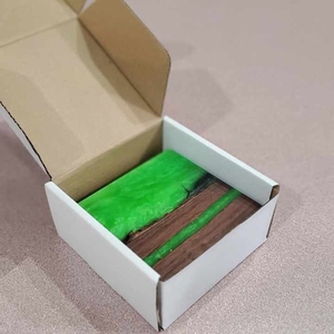 Custom Wooden Resin <b>Coasters</b> with Holder Durable Non-Slip <b>Drink</b> <b>Coasters</b> for Glasses Cups Bar Accessories & Home Decoration - Product Image 4