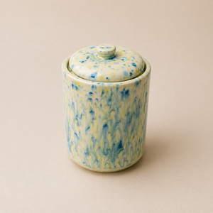Speckled Glaze <b>Storage</b> Canister Compact Design Secure Lid Tight Seal Moisture Protection Stylish <b>Kitchen</b> Organizer - Product Image 1