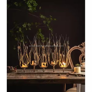 Candelabro de hierro, candelabro, candelabro de luz de té, candelabro de Metal, centro de mesa - Product Image 4