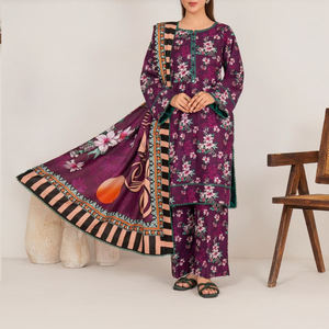 Venta al por mayor de ropa islámica de buena calidad para mujer, vestido Khaddar con MOQ bajo, conjunto de traje de 3 piezas Shalwar Kameez pakistaní para mujer - Product Image 1