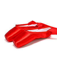 Zapatos de Ballet Plegables Desechables Rojos de Primera Calidad, OEM al por Mayor para Mujer, Nuevo Modelo, Zapatos de Baile Clásicos de Cuero para Mujer
