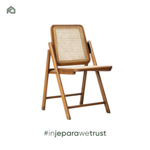 Silla Plegable de Mimbre y Ratán Vintage para Jardín, Sala de Estar, Cocina, Villa, Baño, Hecha en Indonesia - Laila - Product Image 2