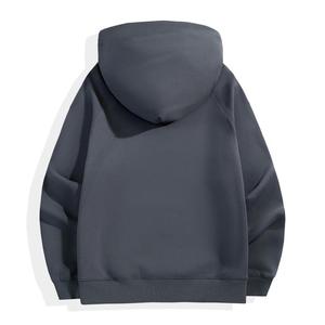 Sweat-shirt à capuche pour homme, coupe ample, couleur unie, décontracté, avec poche avant, vêtement d'hiver, polyester/coton, polaire, coupe-vent, imperméable - Product Image 3