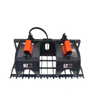 Pinza per roccia per skid steer da 72 pollici con attacco universale, apertura braccio 36 pollici, spaziatura denti 6 pollici, capacità di carico 2500 libbre, per aziende agricole - Product Image 6