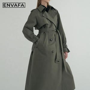 New Fashion Customized Oversized Jacket <b>Trench</b> <b>Coat</b> Windproof Double Breasted <b>Coat</b> Long Gray <b>Trench</b> <b>Coat</b> - Product Image 3