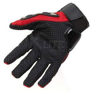 Gants de moto en cuir respirants, confortables et durables, avec support de sécurité, sangle de poignet réglable, poignées antidérapantes pour la paume, flexibles - Product Image 4