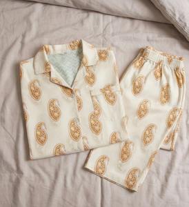 Ensemble de pyjama et de vêtements de détente en coton imprimé à la main pour femmes, fabriqué en Inde - Product Image 2