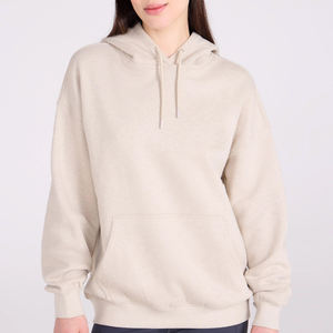 เสื้อฮู้ดดี้ผู้หญิงไซส์ใหญ่ พิมพ์โลโก้ได้ตามสั่ง ขายส่ง เสื้อฟลีซแบบเรียบ ทรงหลวม ไหล่ตก เสื้อฮู้ดดี้ผู้หญิงแบบเปล่า สไตล์สตรีทแวร์ - Product Image 6