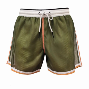 Pantalones Cortos de Baloncesto para Hombre, Doble Capa de Malla Transpirable, Tejido de Punto, Cintura Media, Cierre con Cordón, Estampado por Sublimación, Casuales - Product Image 1
