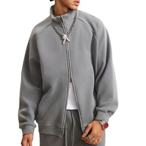Sweat à capuche oversize avec logo 3d bouffant et fermeture éclair pour hommes OEM sur mesure - Product Image 3