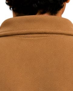 Camel Brown <b>Men</b> Oversized Quarter Zip Sweatshirt <b>Pullover</b> Fleece Cotton Polyester Casual Winter Sweatshirt With Stand Collar - Product Image 6