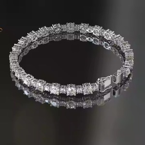 NEW Moissanite Diamond Bracelet <b>for</b> Women and <b>Men</b>, Mix Cut Diamond Bracelet <b>For</b> Wedding, White Gold moissanite Bracele - Product Image 2