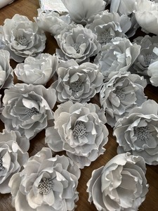 VADEE SOLA WOOD <b>FLOWER</b> Sustainable Aromatherapy Peony Color Blue Light <b>Diffuser</b> 10cm Handmade Craft - Product Image 4